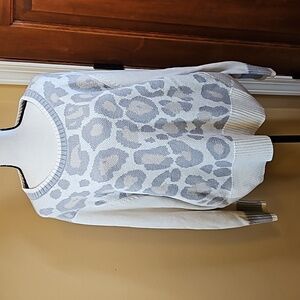 TRIBAL SWEATER XXL OYSTER ANIMAL PRINT NEW Zebra Print